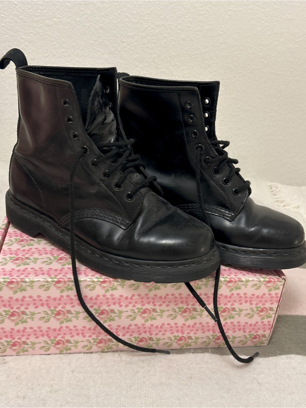 Dr. Martens Black Leather Lace-Up Ankle Boots